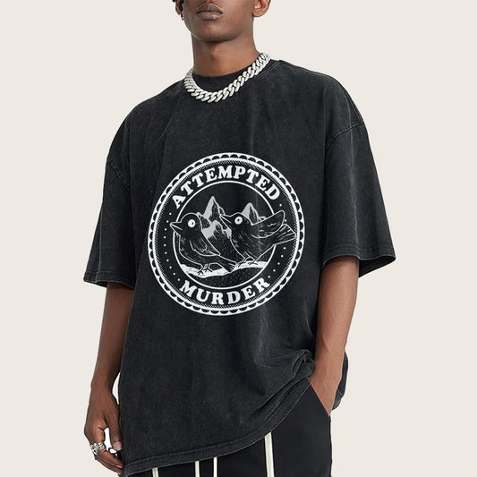 Attempted Murder Crows by Tobe Fonseca Vintage Distressed T-shirt