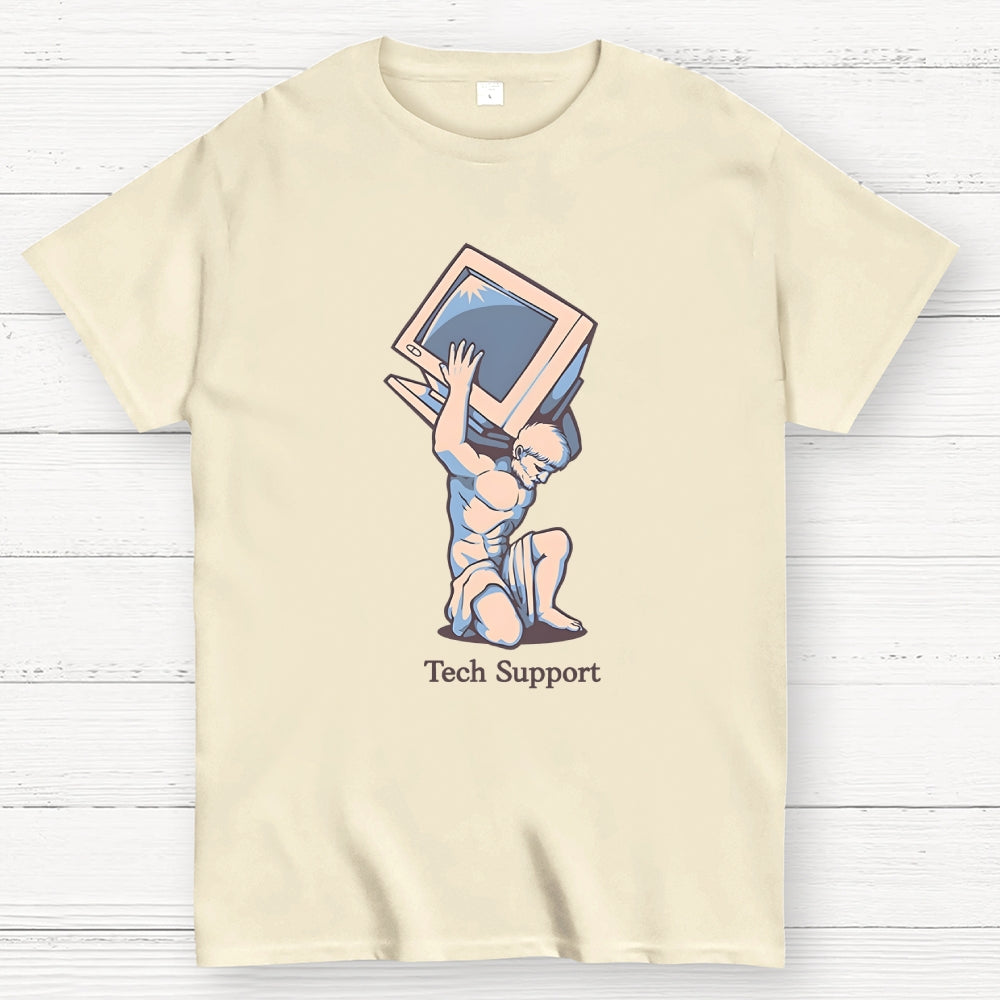 Tech Support Atlas Computer Geek T-Shirt