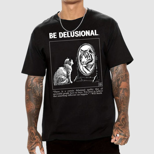 Tiger in the Mirror - Believe First, Then Become Geek T-Shirt