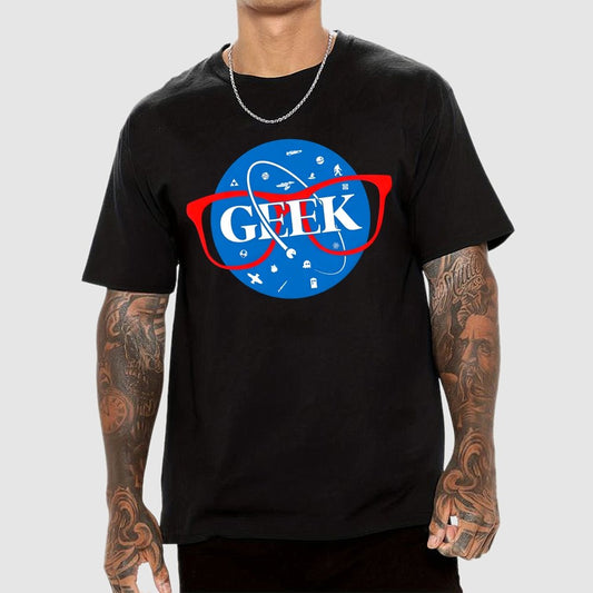 Nerdy Space Patch Geek T-Shirt