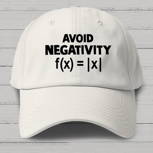 Avoid Negativity, Absolute Value Geeky Cotton Hat