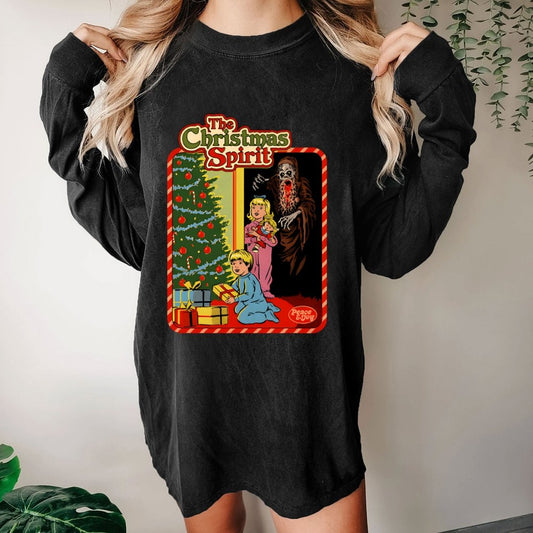 The Christmas Spirit Washed Long Sleeve Tee