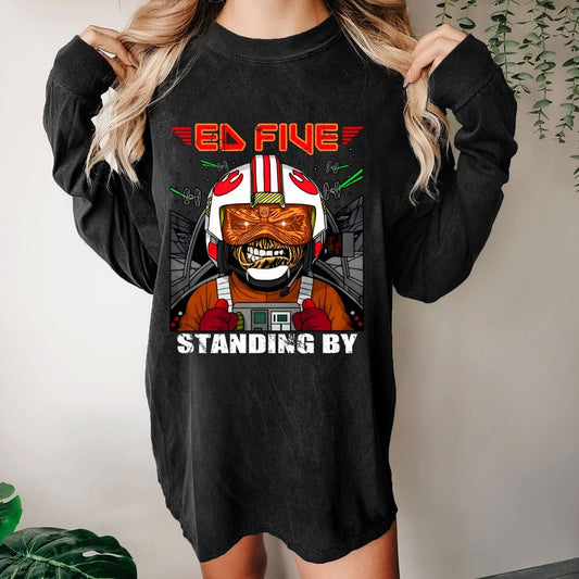 Ed Five Standing By Washed Long Sleeve Tee
