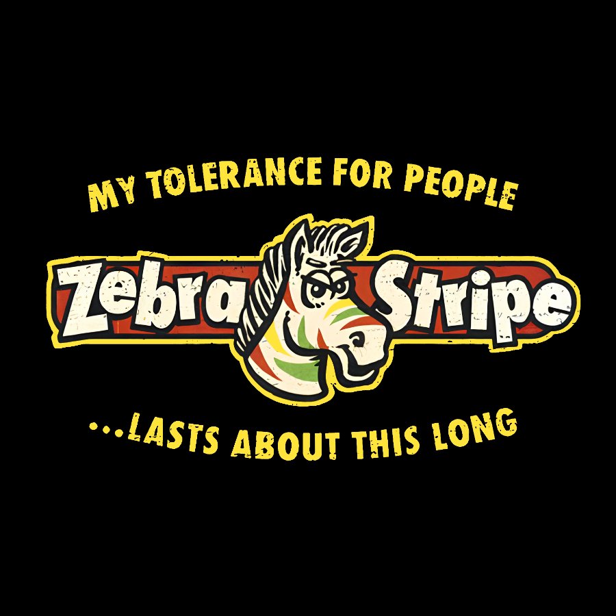Zebra Fruit Stripe Gum Geeky T-Shirt
