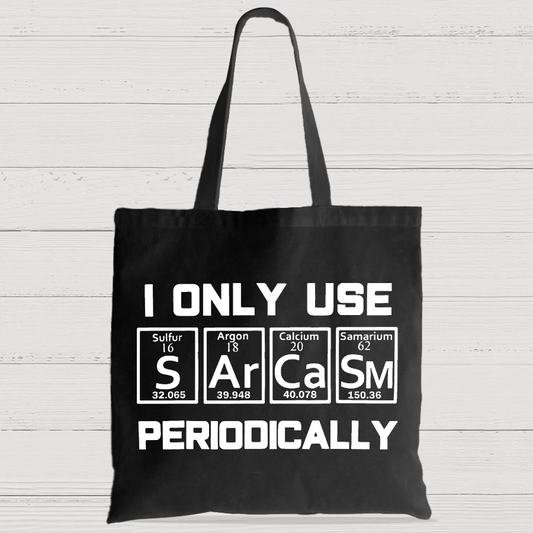 Sarcasm Periodic Table Element Weird Science Casual Classic Canvas Bag