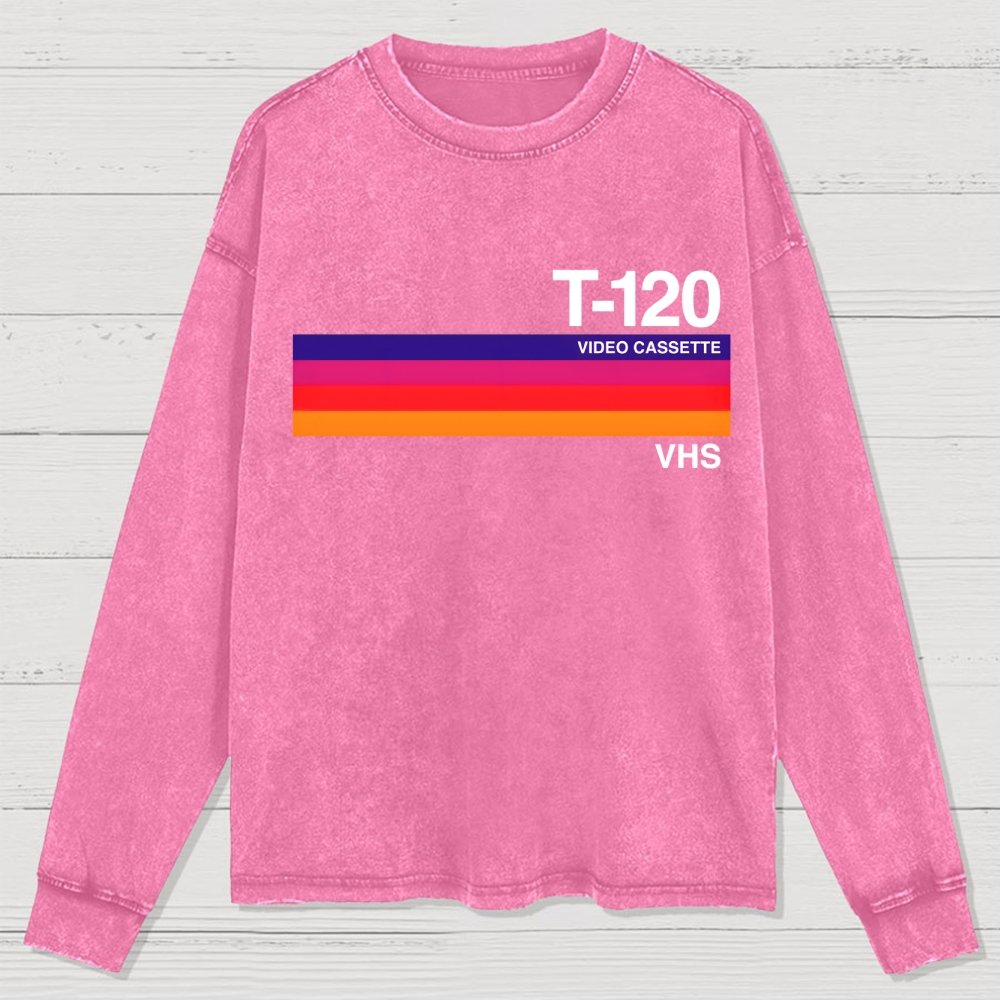 Dusk Video Cassette VHS Washed Long Sleeve Tee