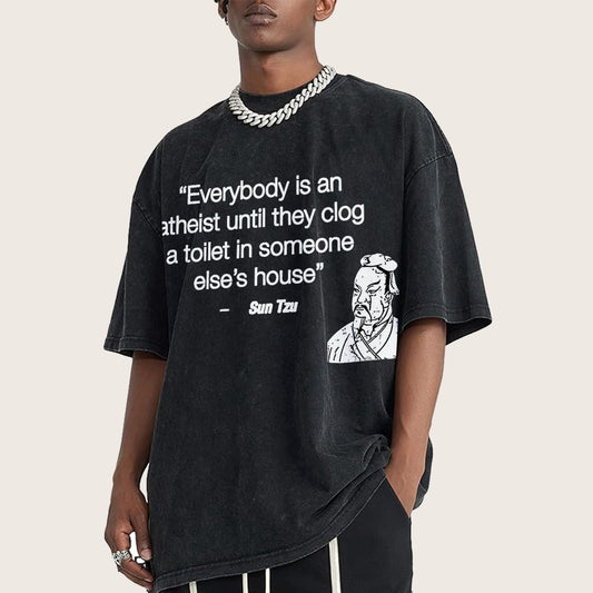 Funny Sun Tzu Saying Vintage Distressed T-shirt