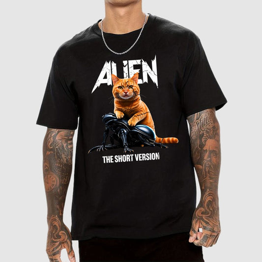 Alien Cat Heavy Geek T-Shirt