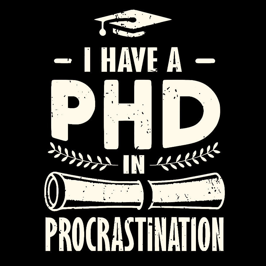 PHD In Procrastination Geek T-Shirt
