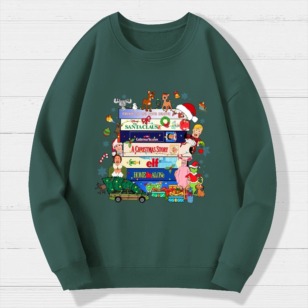 90s Style Christmas Geek Cotton Sweatshirt