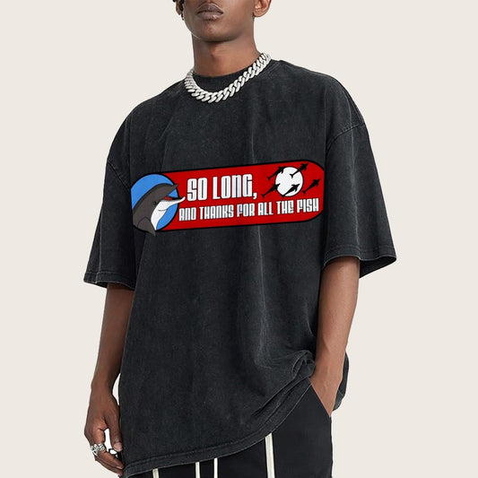 So Long And Thanks For All The Fish Vintage Distressed T-shirt