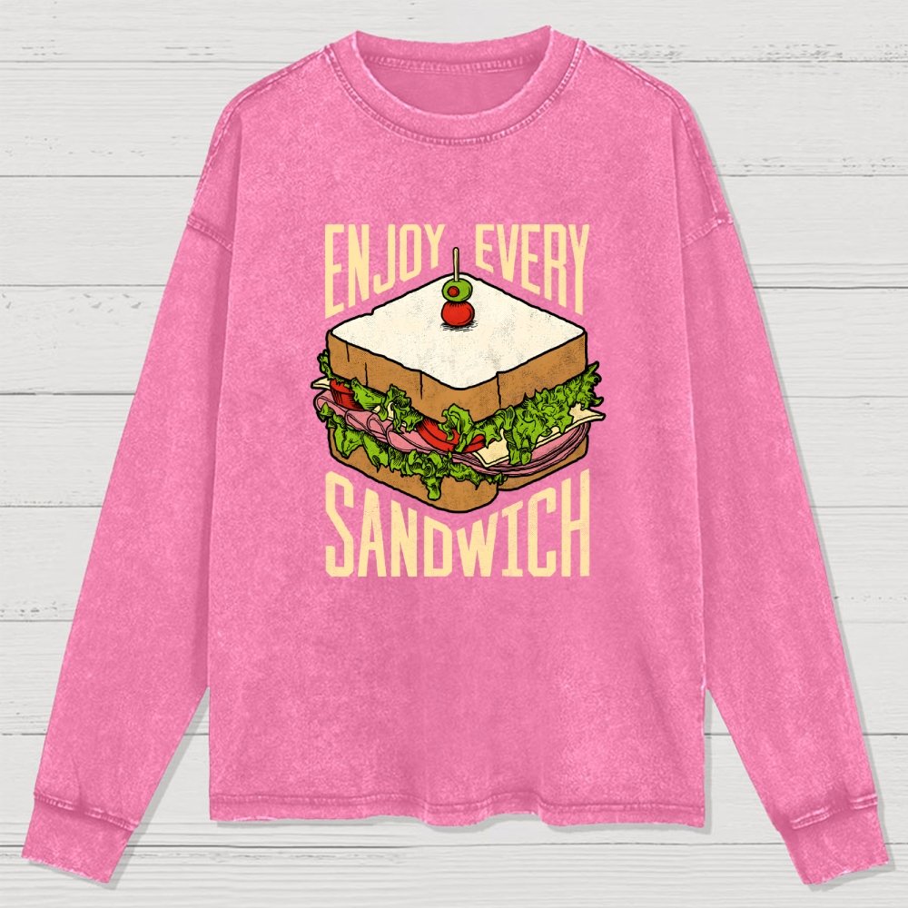 Enjoy Every Sandwich Washed Long Sleeve Tee