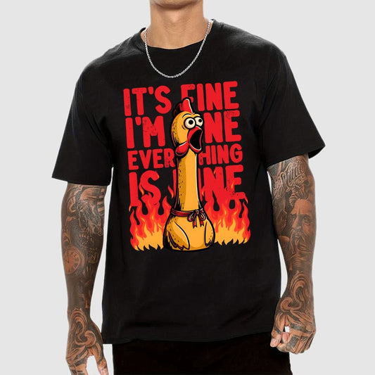 Chicken Fine Burn Geek T-Shirt