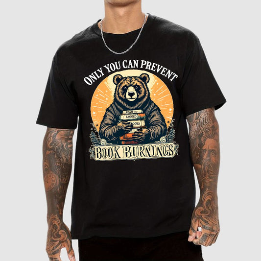 Only You Can Prevent Book Burnings Geek T-Shirt