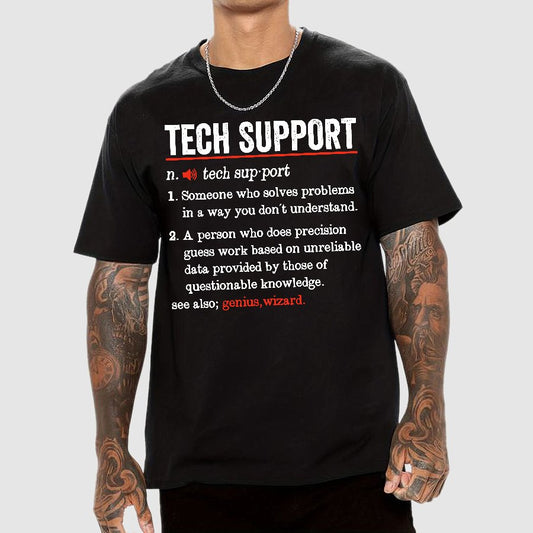 Tech Support Funny Definition Geek T-Shirt