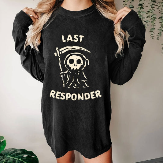 The Last Responder Washed Long Sleeve Tee 2509001396
