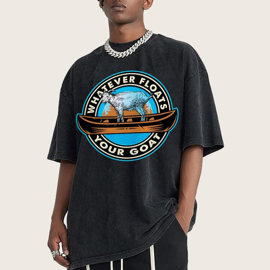 Whatever Floats Your Goat Vintage Distressed T-shirt