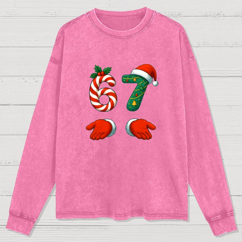 67 Christmas Washed Long Sleeve Tee