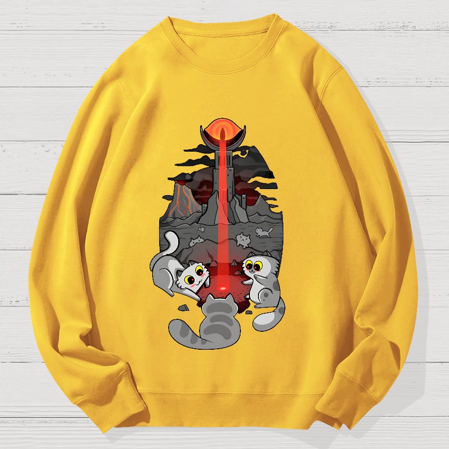 The Eye Of Meowdor Geek Cotton Sweatshirt