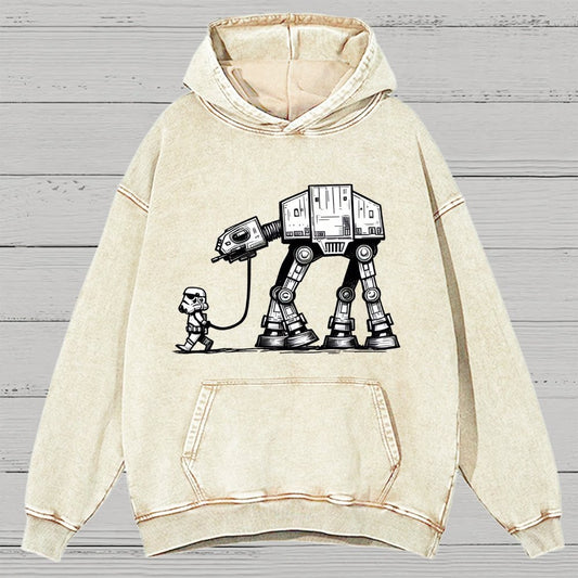 Cosmic Robot Dog - Planetary Skirmishes Vintage Distressed Hoodie