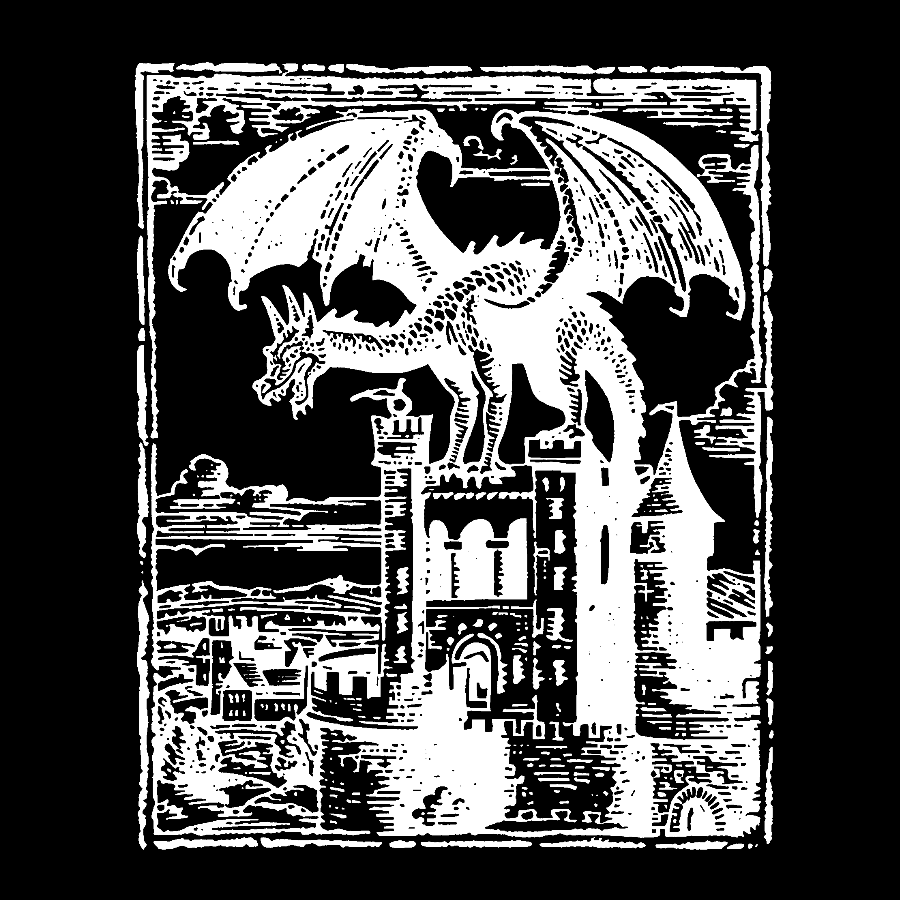 Dragon Vintage Dark Art Graphic Geek T-Shirt