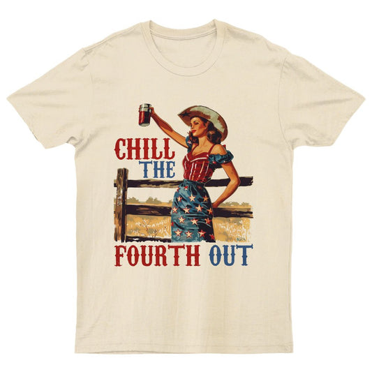 Chill the Fourth Out Retro 4th of july Nerdy T-Shirt