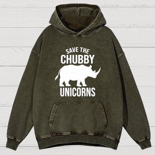 Save The Chubby Unicorns Vintage Distressed Hoodie