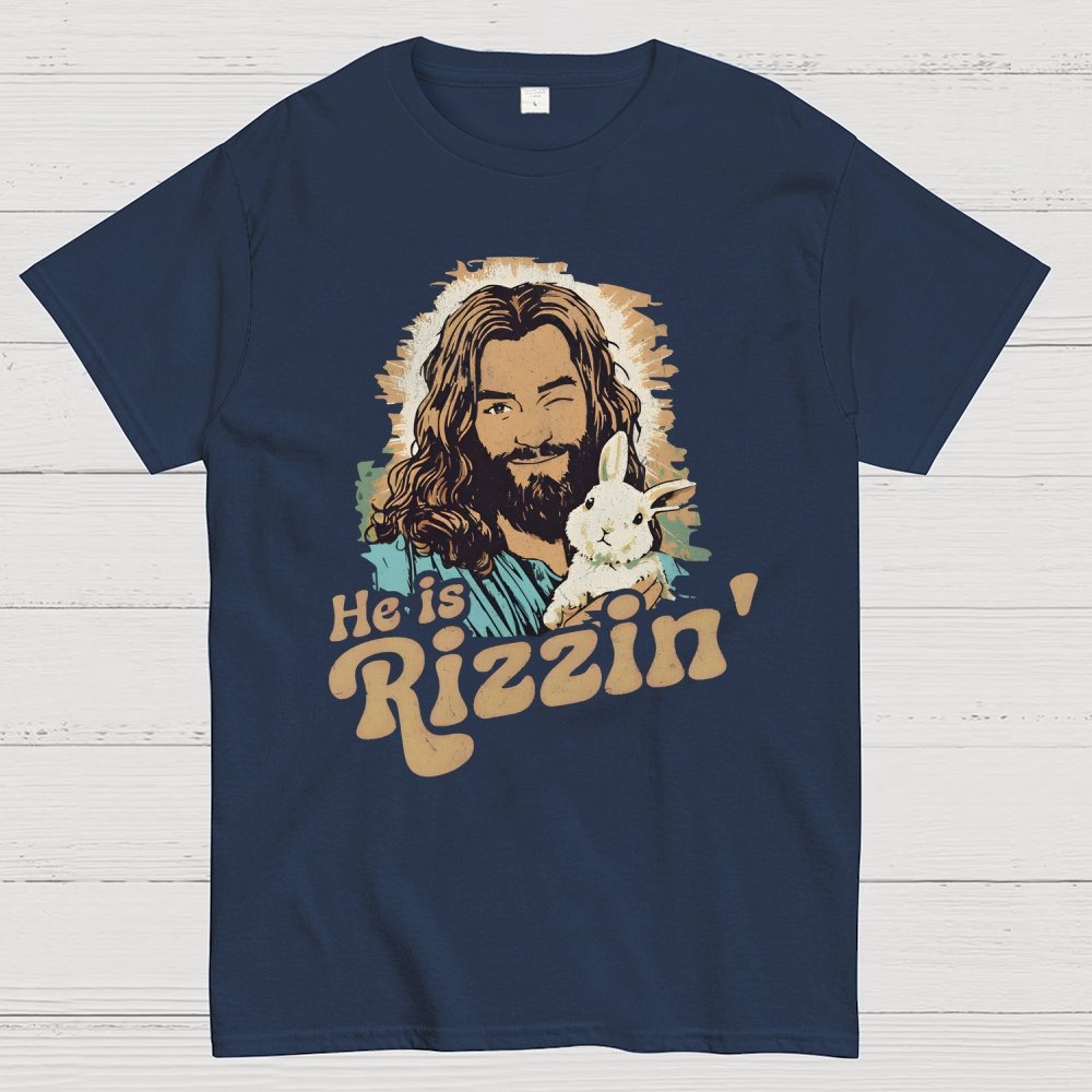 He Is Rizzin' Easter Geek T-Shirt