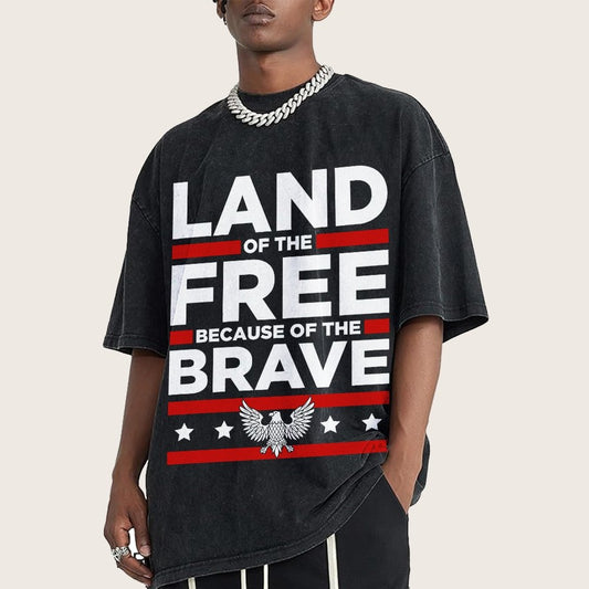 Because of the Brave Vintage Distressed T-shirt