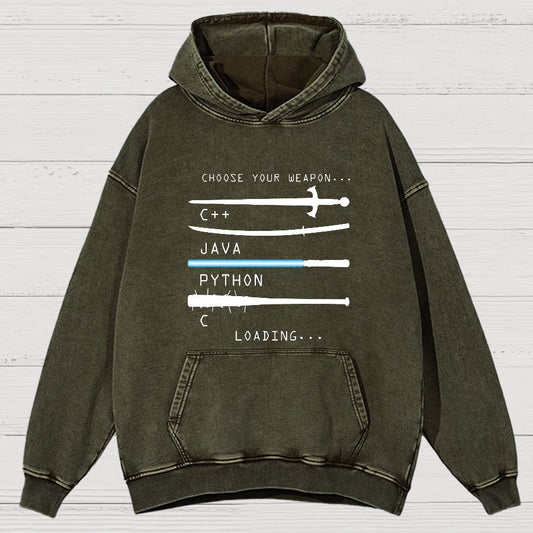 Choose Your Weapon Vintage Distressed Hoodie