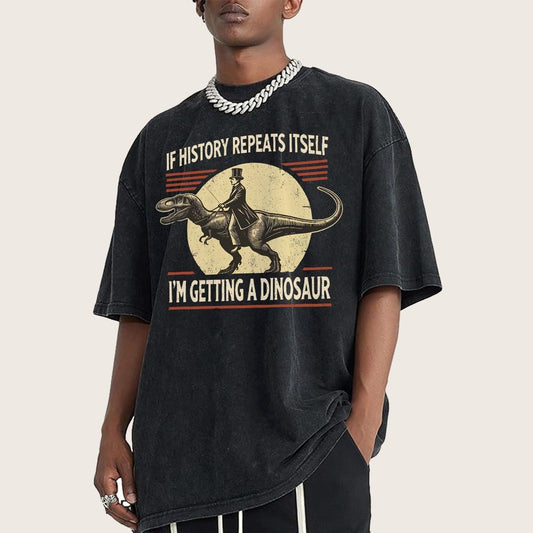 I'm Getting a Dinosaur Vintage Distressed T-shirt
