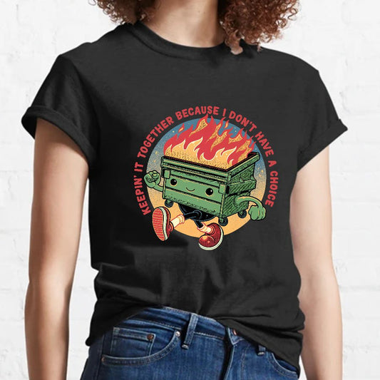 Flaming Dumpster Nerdy T-Shirt