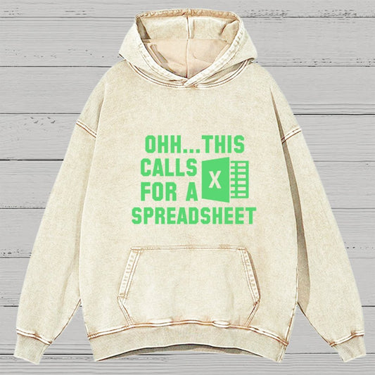 Ohh...This Calls for a Spreadsheet Vintage Distressed Hoodie
