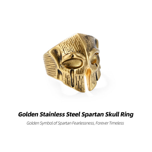 Stainless Steel Spartan Skull Ring-Wear Spartan Valor in Timeless Steel
