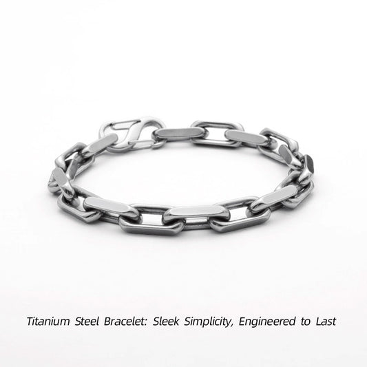 S-Clasp Square Titanium Steel Bracelet – Sleek Simplicity, Crafted to Last