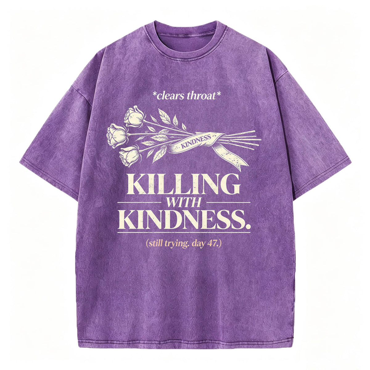 Killing With Kindness Acid Wash Vintage Graphic T-Shirt