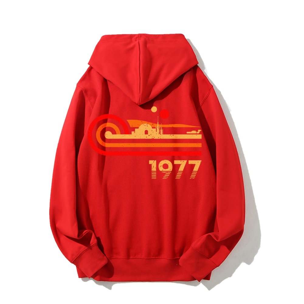 Retro Vintage Desert Planet Printed Back Unisex Cotton Hoodie