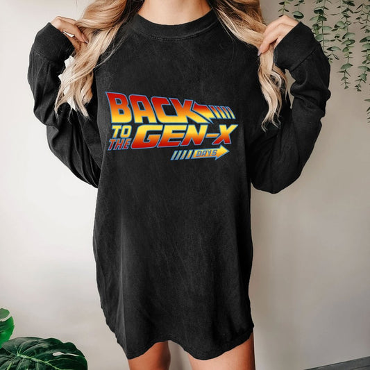 Back To The Gen-X Days Washed Long Sleeve Tee