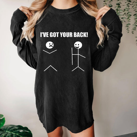 I've Got Your Back Geeks Washed Long Sleeve Tee