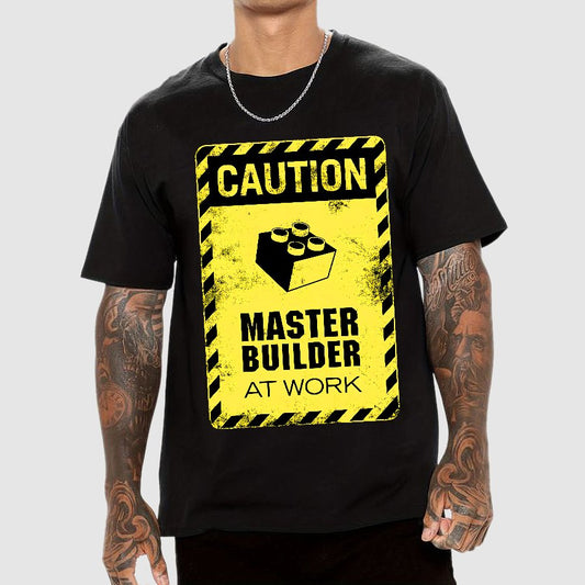 Caution Master Builder Geek T-Shirt