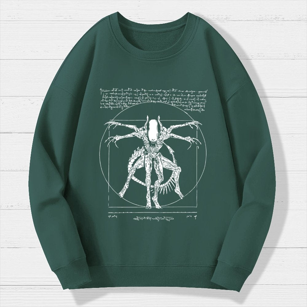 Mystery Creature Geek Cotton Sweatshirt
