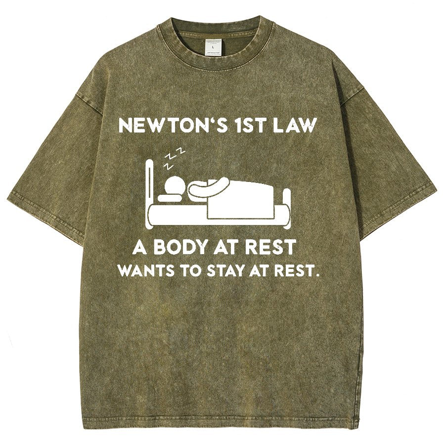 Newton's First Law Vintage Distressed T-shirt