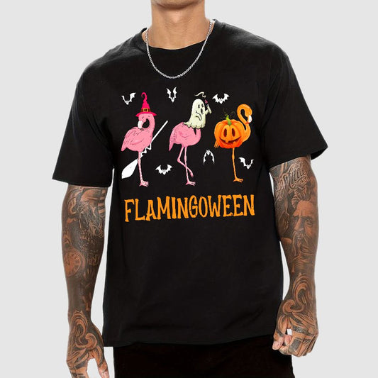 Halloween Flamingo Geek T-Shirt