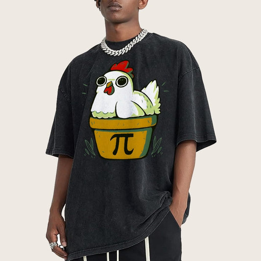 Chicken-Pot-Pie-Math Nerd Vintage Distressed T-shirt