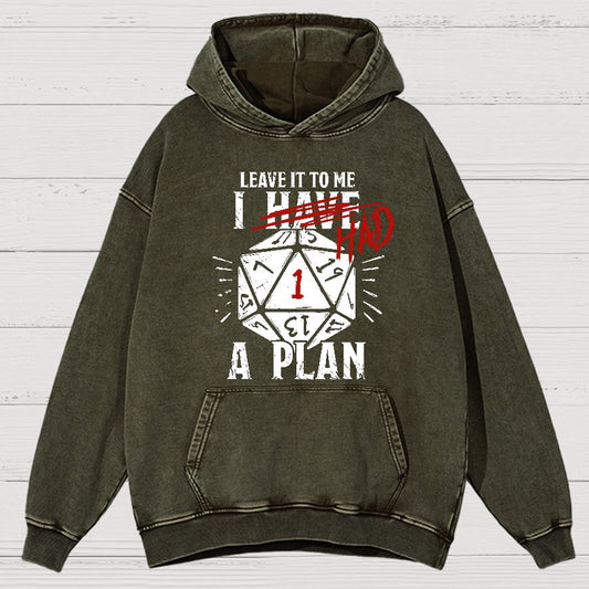 I Had A Plan Nerdy Vintage Distressed Hoodie