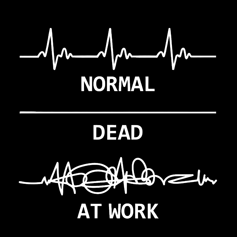 Normal Dead At Work Washed Long Sleeve Tee