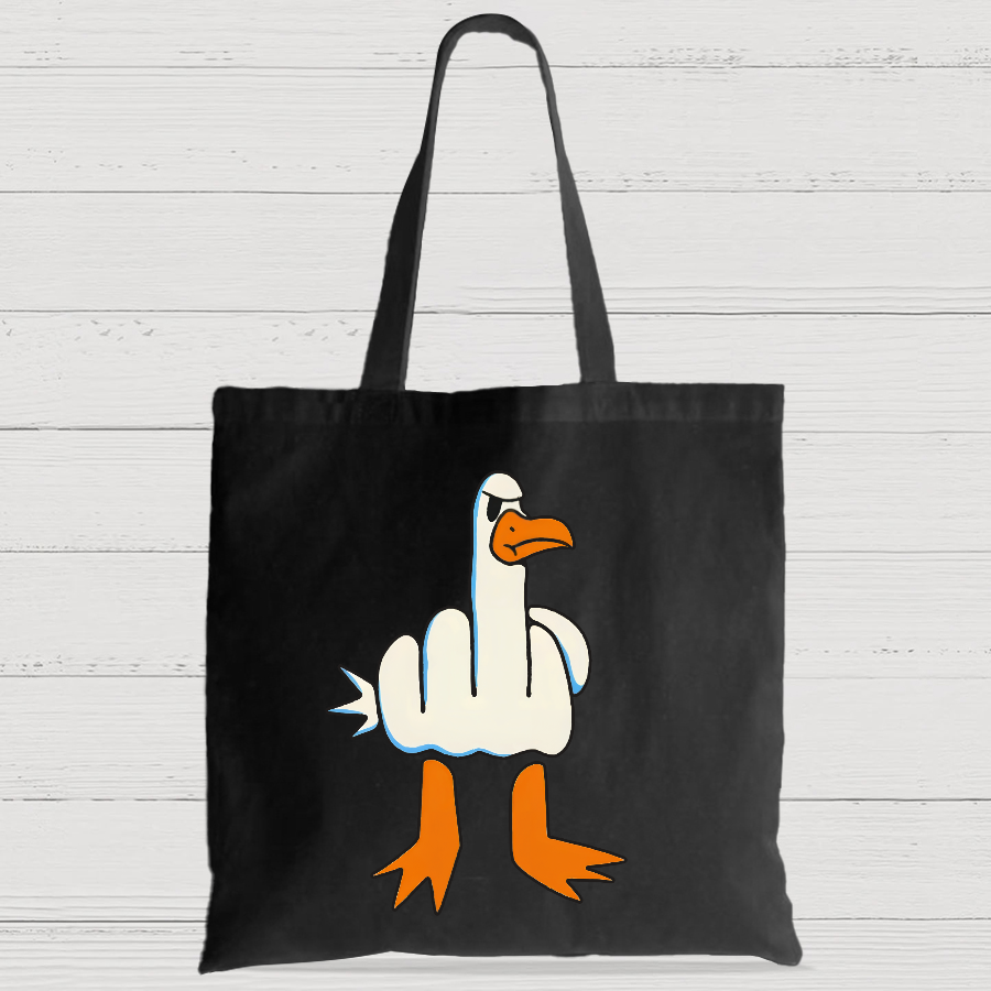 Rude Seagull Design Funny Casual Classic Canvas Bag