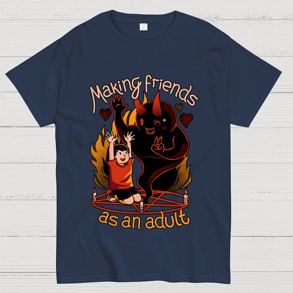 Making New Friends Satanic Ritual Geek T-Shirt