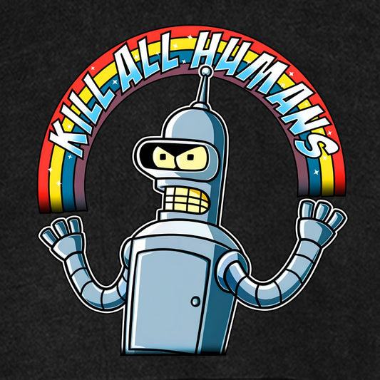 Shiny Metal Robot Vintage Distressed Hoodie