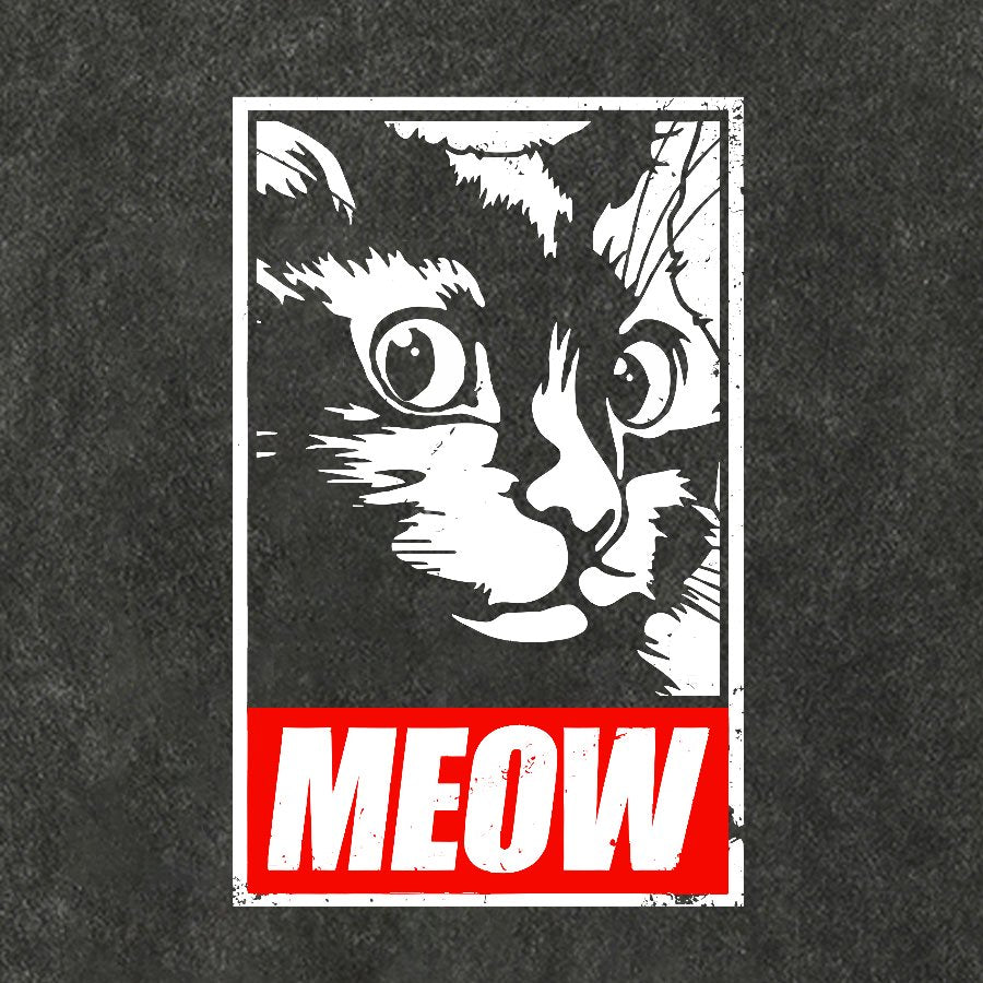 Meow!!Vintage Distressed T-shirt